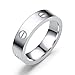 Dubeauty Love Ring Lifetime Titanium Stainless Steel Couples Wedding Engagement Anniversary Engraved Bands Silver