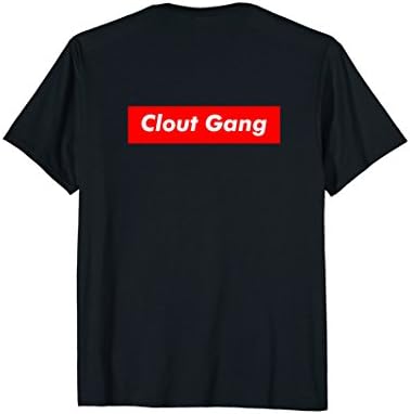 Mens Clout Gang Red Box T-Shirt Back Print 2XL Black