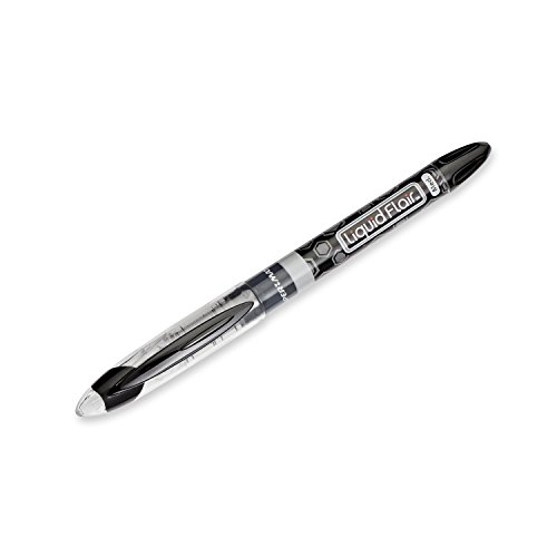 Paper Mate Liquid Flair PorousPoint Pen, Medium Tip, 12Pack, Black