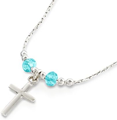 Stera JewelrySilver Necklace Choice of Cross Pendants Made with Swarovski Crystals, 16 + 4 inches