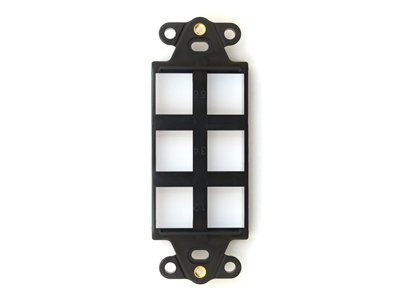 6 Port Decorex Face Plate Insert - Black
