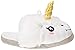 Oliasports Plush Unicorn Slippers, One Size, White