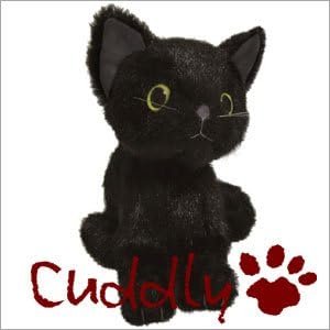 Cuddly Drops of stuffed black kittens (Dorops Kuro) yellow eye (japan import)