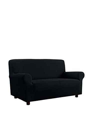 Italian Bed Linen Più Bello bielastic Sofa cover black, 3 places, Polyester