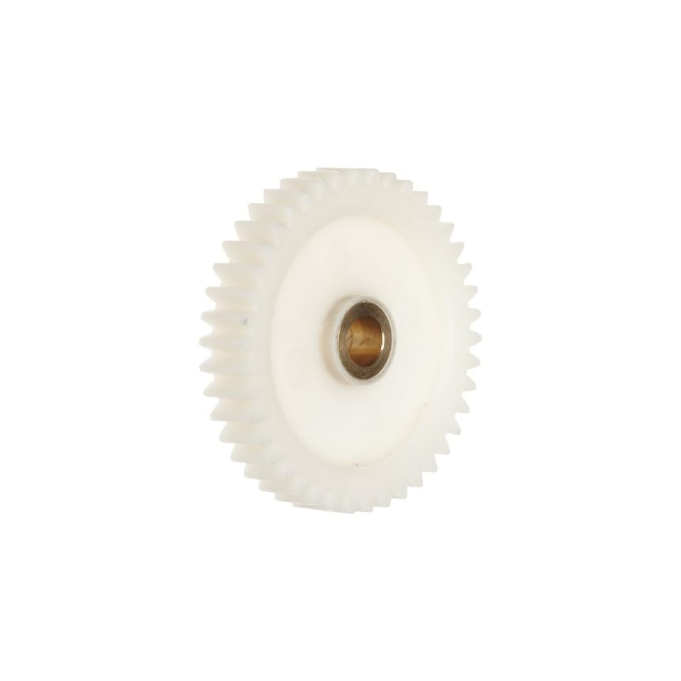 Spur Gear, 20 Degree Pressure Angle, Polyoxymethylene, Inch, 20 Pitch