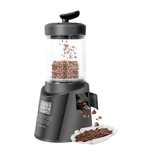 MAGO MAGA Smart Home Coffee Bean Roaster, Digital Display Auto and Manual Mode, Capacity 300g Ultra Low Smoke Shell Collection, Clear Display, Auto Cooling