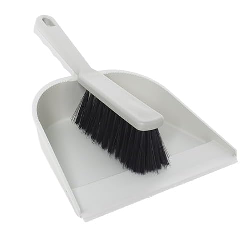 YORK Dustpan and Brush Set Shovel and Brush Hand Brush and Palla Brush Combo Portable Hand Broom Dustpan Set with Rubber Made of White Granulate