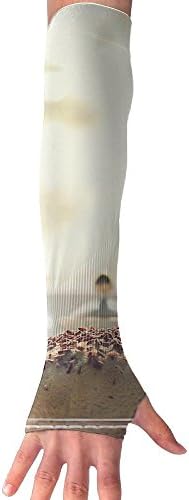 Cake Food Still Life Ultra Long Non Finger UV Resistant Gloves Gloves Sleeve, For Women And Men To Provide Sunscreen Protection 1 Pairs, For Outdoor Sports, Driving, Bicycles