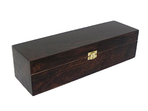 Wooden World – Wine storage box wine accessories, wooden casket gift – Lacquered Dark brown Wenge