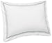 Amazon Brand – Pinzon Hotel Stitch 400TC 100% Egyptian Cotton Sham, Standard, White with Light Aqua Embroidery