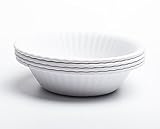 Yinshine 6 inchLivingware Reusable 4 Pieces White Soup Bowl