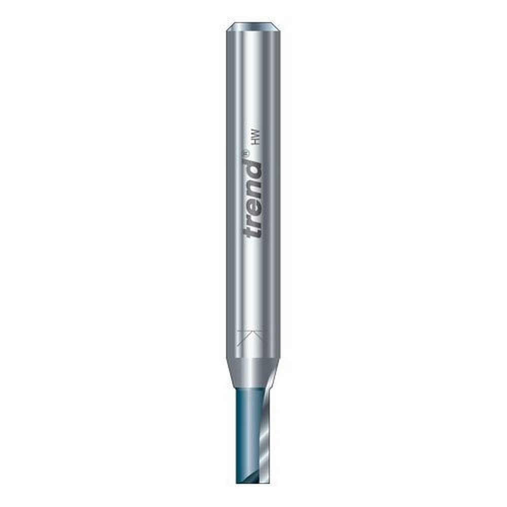 Trend Double Flute Router Bit 9.5mm Diameter x 31.8mm Cut Suitable for Applications Such as Engraving, Grooving, Folding, and Flat Mortising C015X8MMTC