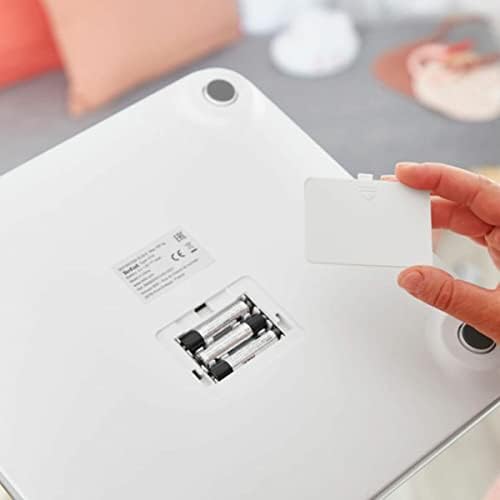 Rowenta goodvibes life br9600 - balança de banheiro inteligente com medidor de gordura corporal e imc, armazena até 10 medidas corporais, visor de led grande, plataforma de vidro, capacidade de até 160 kg
