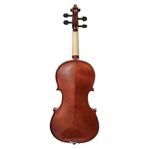 Amazon Basics Beginner Violin Bundle, Full Size, Solid wood,Natural
