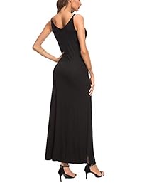 TODOLOR - Vestido de verano para mujer, informal, holgado, sin mangas, con bolsillo, para la playa