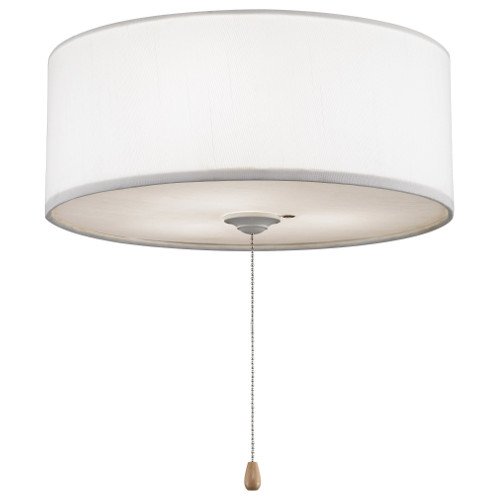 Fanimation LK113WH Drum Lampshade Light Kit, 14-Inch, White