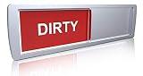 Premium Clean Dirty Dishwasher Magnet - Dishwasher Management Made Easy - 100% Metal and Acrylic, Easy-To-Read Labels, Magnetized Slider - Dishwasher Magnet Clean Dirty - Silver