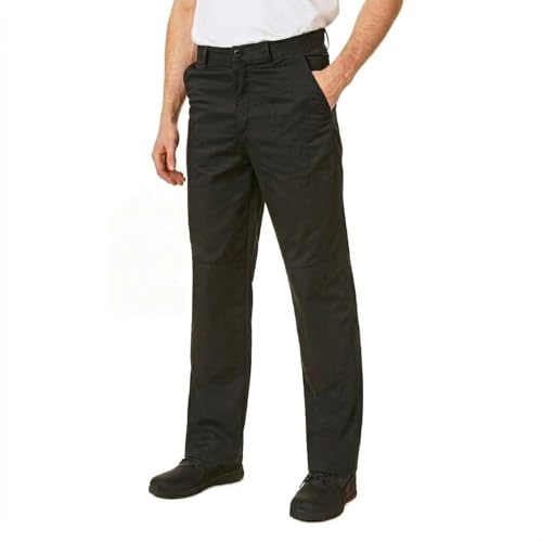 Iron Mountain Men’s Workwear Cargo Trousers with Knee Pad Pockets Heavy Duty Multi Pocket Double Stitched Durable Cotton Blend Work Pants for Construction, Trade and Warehouse (Black, 36W/29L)
