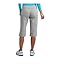 Womens Dri-more Core Striped Bermuda Below Knee Shorts Activewear (L, Gray)