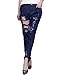 Sexyshine Women's Casual High Waisted Destroyed Ripped Hole Denim Pants Long Stretch Pencil Jeans(BE,M) A-Blue
