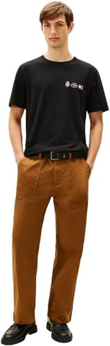 T-Shirt Manches Courtes Homme Small Crest Outline avec Col Ras-du-Cou, Noir (Black), S