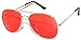 Aviator Classic Sunglasses Black Silver Bronze Gold Blue Green Yellow White... (Blue lens) OWL.