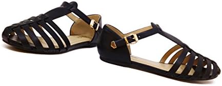 PAPRIKA Women Leatherette Almond Toe T-Strap Fisherman Flat Sandal