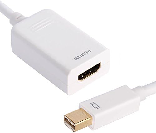 Mini DP to HDMI Adapter, Prolink Gold Plated Mini DisplayPort (Thunderbolt Port Compatible) MiniDP to HDMI HDTV Male to Female Converter - 0.15m White