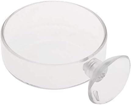 Shoresu Feeder Fish Tank Aquarium Shrimp Glass Feeding Bowl Clear Dish Tray