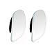 Blind Spot Mirror, DEDC Fan Shape 360 Degree Rotate Sway Adjustabe Blind Spot Mirrors, HD Glass Convex (Low Curvature) Frameless Stick On Lens (Pack of 2)