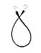 ABN EPDM Rubber Bungee Cords - 31in Black Rubber Tie Down Straps with Hooks (54in Max Stretch), 10 Pack