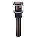 KES Bathroom Sink Drain with Overflow Push and Seal Pop-up Drain for Bathroom Sink Vessel, Antique Bronze, S2008A-3