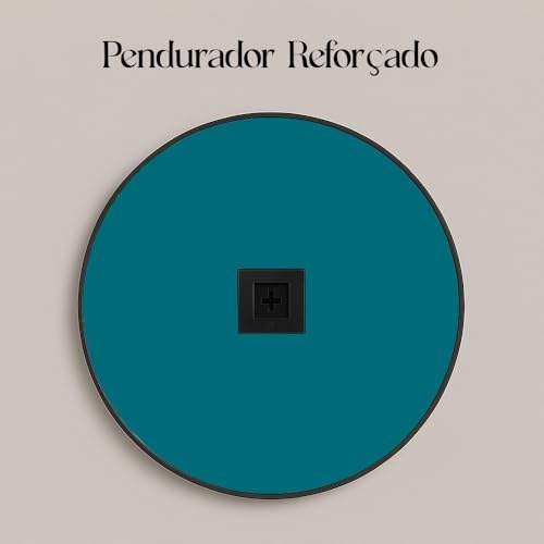 Espelho Redondo Grande Decorativo, 80 cm, com Suporte (Caramelo)
