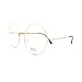 JuicyOrange Super Oversized Round Circle Frame Clear Lens Glasses Gold, Large