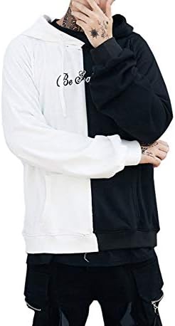 Men Fashion Hip Hop Oversize Hoodies Sweatshirts Smile Print Patchwork Streetwear Coat Tops