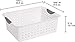 Sterilite Medium Ultra Basket, Closet Organizer Bin, Cabinets, Pantry, Shelving and Countertop Space, Open Container, White, 1-Pack