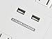 Monoprice Power & Surge - 12 Outlet Surge Protector Power Strip with 2 Built In 2.1A USB Charger Ports - 6 Feet - White | Cord UL Rated, 4, 230 Joules with Grounded and Protected Light Indicator