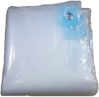 LJFPB Heavy Duty Tarpaulin Transparent, Includes Eyelets Waterproof Cloth 200g/㎡ 0.12mm (Size : 3x4m)
