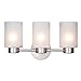 Westinghouse 6227900 Sylvestre Three-Light Interior Wall Fixture, Brushed Nickel Finish with Frosted Seeded Glass, 3, White