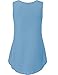 POETSKY Women Summer Chiffon Pleated Blouses Shirt Sleeveless V Neck Tank Top