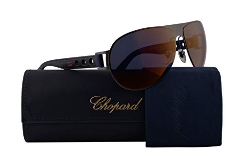 Chopard SCHB83 Sunglasses Matte Gunmetal w/Polarized Blue Lens 65mm 627B SCHB 83