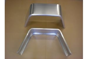 FENDERS INC (2) Square Smooth Aluminum Flat Top Cargo Trailer Fenders 34"L 17.25"H 10"W