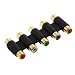 Unetox RGB RCA Coupler Splitter Video/Audio Gold Plated 5-RCA Component Adapter