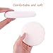 Large Loose Powder Puff, 4.13 Inch Powder Puff for Body Powder, Ultra Soft Velour Body Puff with Ribbon, 2pcs, White, Round