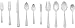 Amazon Basics 45-Piece Stainless Steel Flatware Set with Square Edge, Service for 8, Silver