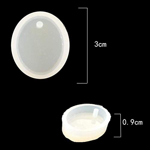 SODIAL 15 Pack Silicone Resin Pendant Mould Jewellery Molds with Hanging Hole for DIY Jewelry Craft Making 5 Shapes - Thumbnail 4