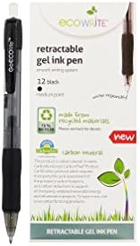 EcoWrite Retractable Gel Ink Pen 12 pack (Black)