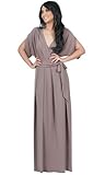 KOH KOH Womens Batwing Dolman Sleeve Long Evening Cocktail Gown Maxi Dress