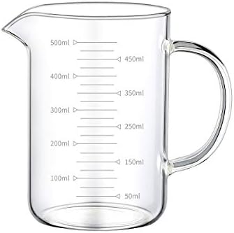 Hmsh 目盛り付きガラス家庭用計量カップ千ミリリットル高温水カップを有するガラス