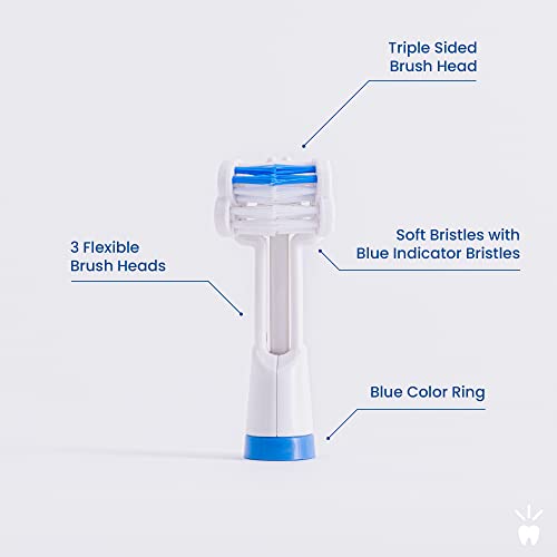 Triple Bristle Replacement Brush Head Refills Innovative 3 Head